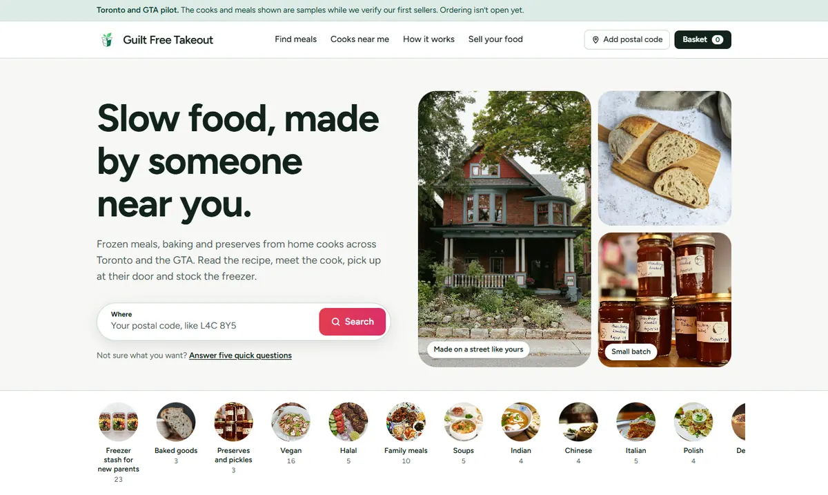 The Guilt Free Takeout homepage