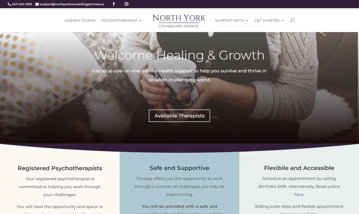 The North York Counselling Services homepage